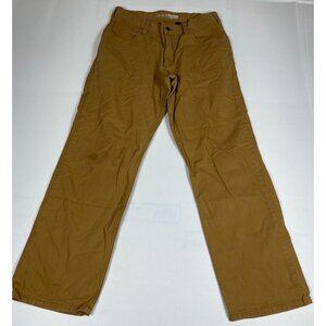 Carhartt Men 34x26.5 Khaki Rugged Flex Cargo Work Pants